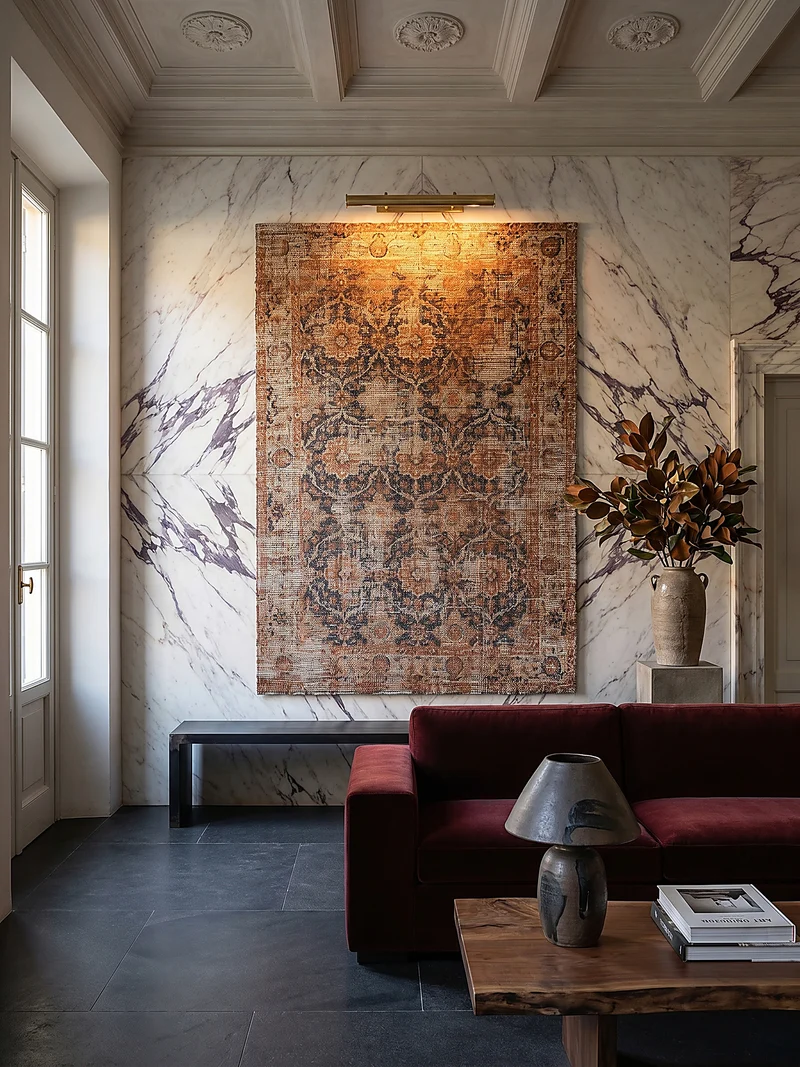 Teppich Jute Vintage-Design, handgewebt