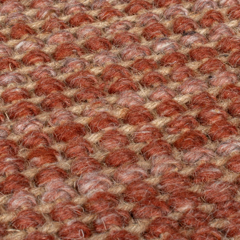 Jute-Wolle Teppich mit Farbverlauf, beidseitig nutzbar