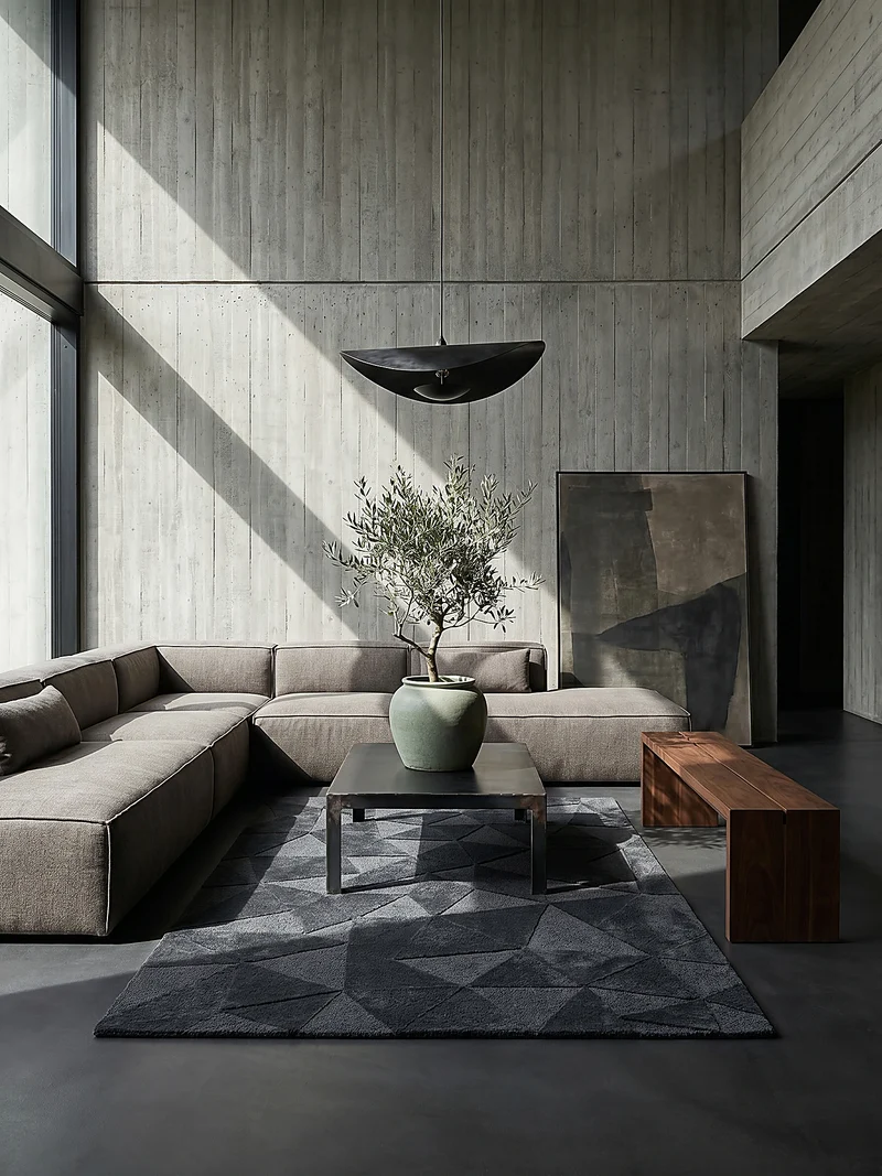 Wollteppich Scherbenrelief · 100 % Wolle · 10 mm Kurzflor