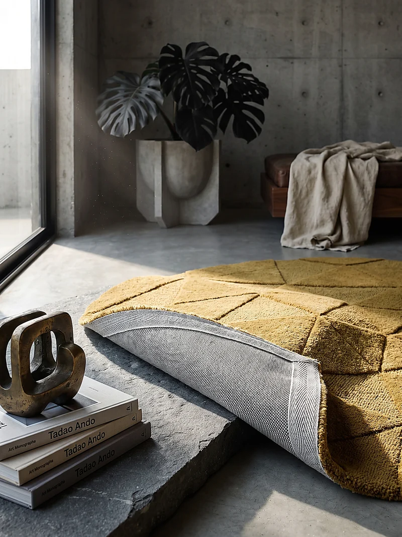 Wollteppich Scherbenrelief · 100 % Wolle · 10 mm Kurzflor