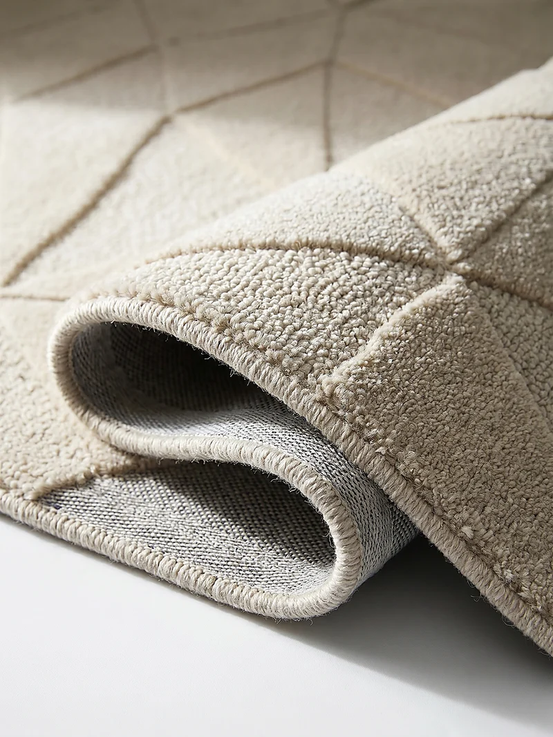 Wollteppich Scherbenrelief · 100 % Wolle · 10 mm Kurzflor