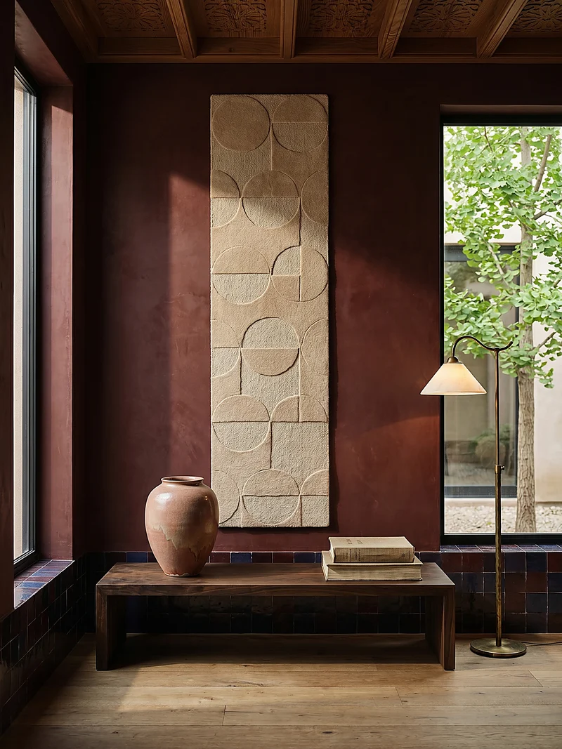 Wollteppich Geometrisches-Design, naturfarben NOAH