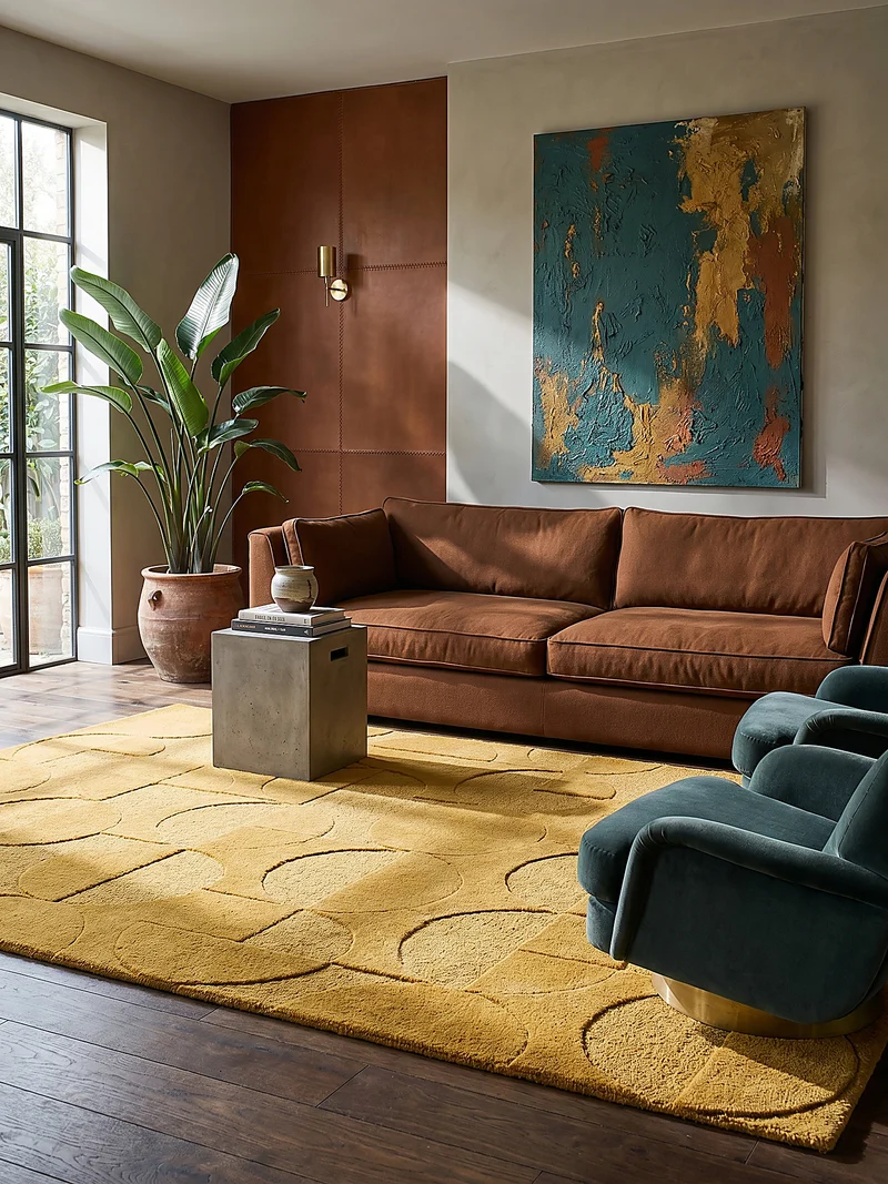 Wollteppich Geometrisches-Design, naturfarben NOAH