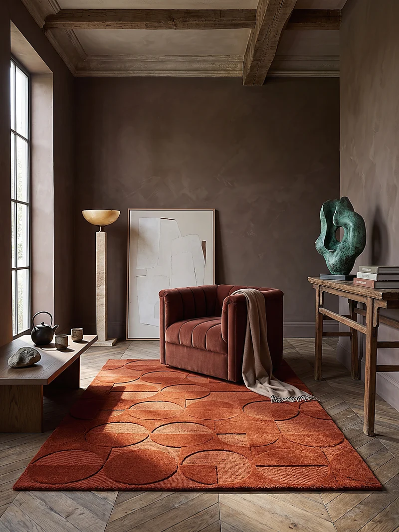 Wollteppich Geometrisches-Design, naturfarben NOAH
