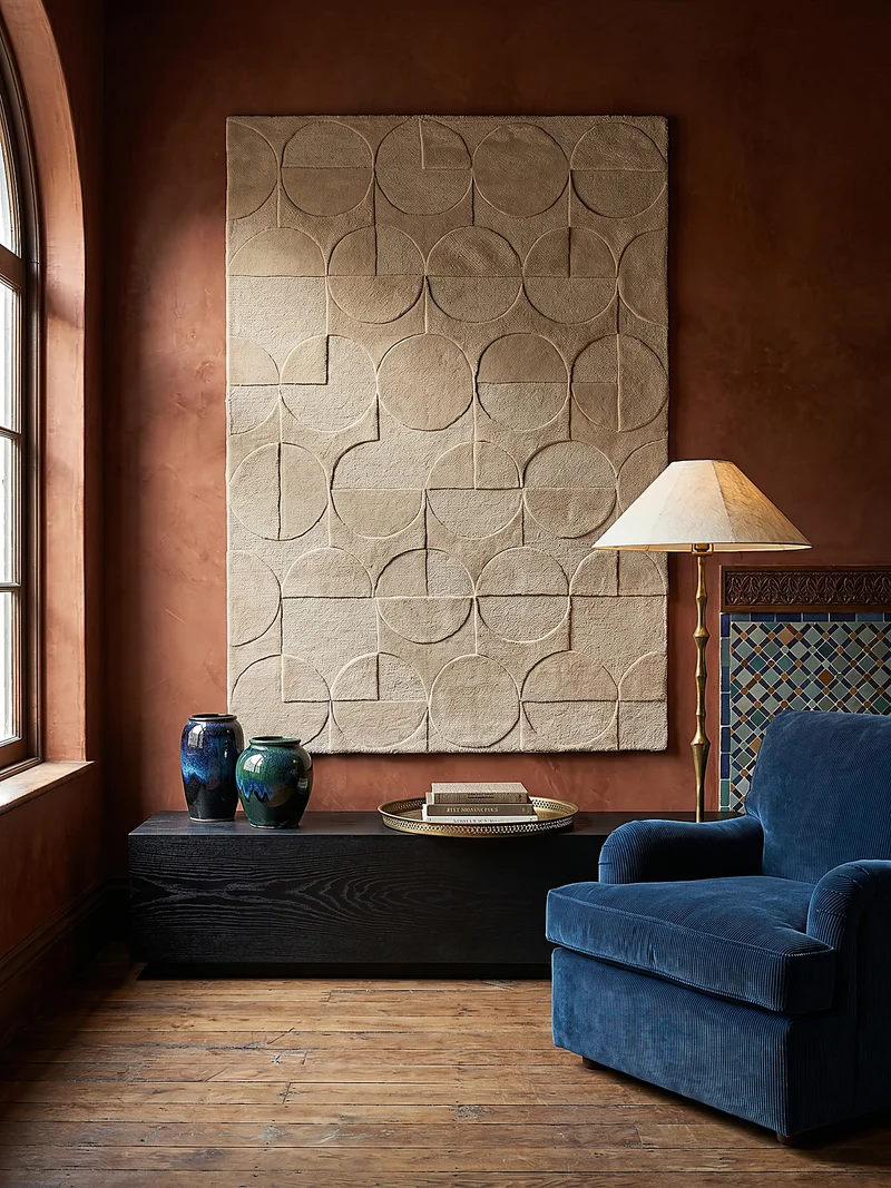 Wollteppich Geometrisches-Design, naturfarben NOAH