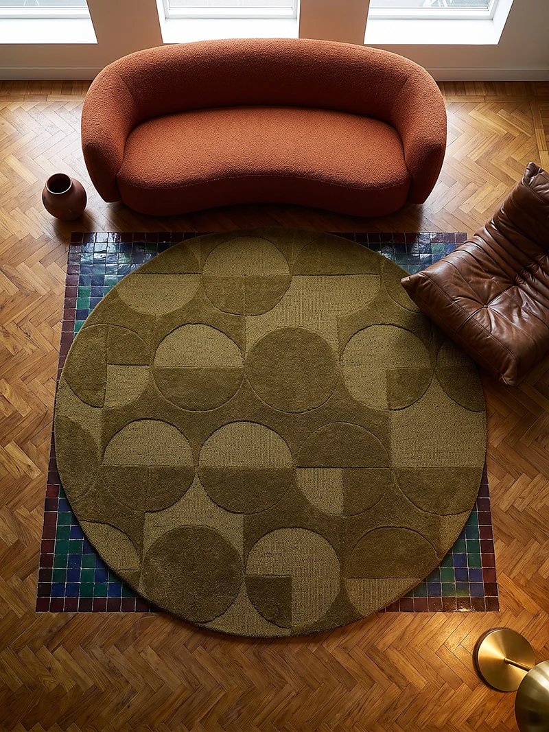 Wollteppich Geometrisches-Design, naturfarben NOAH