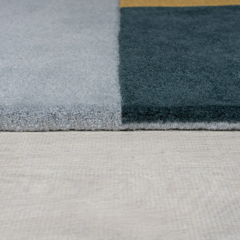 Wollteppich Geometrisch-Design, handgetuftet, kontraststark KYLE