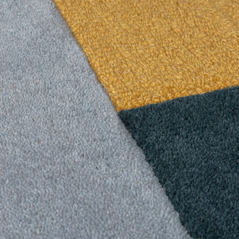 Wollteppich Geometrisch-Design, handgetuftet, kontraststark KYLE