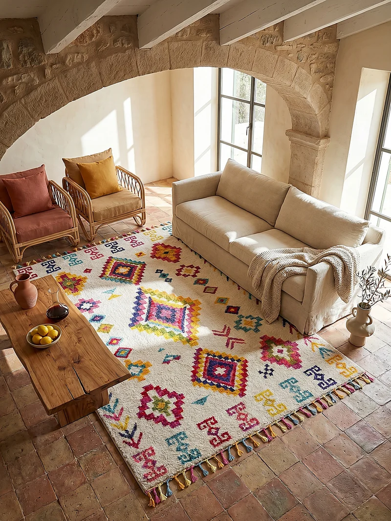 Hochflor-Teppich Berber Used-Look · 100 % Polypropylen · 20 mm