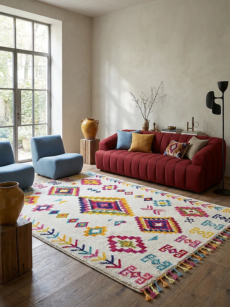 Hochflor-Teppich Berber Used-Look · 100 % Polypropylen · 20 mm