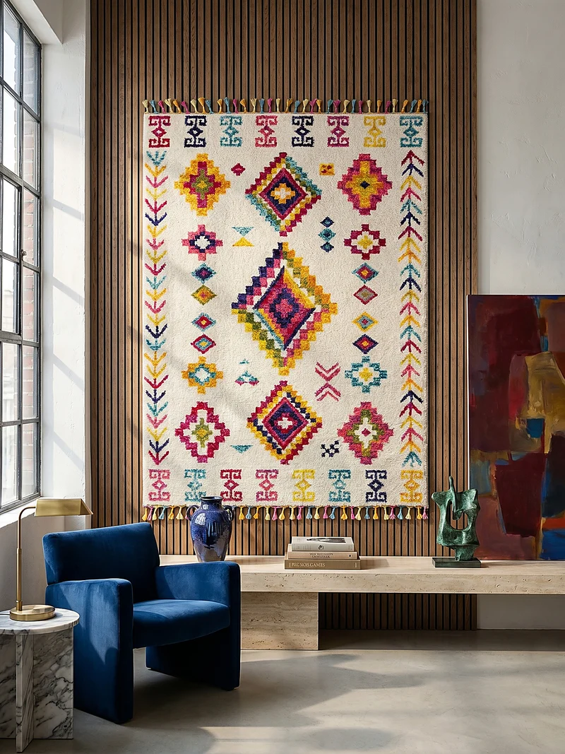 Hochflor-Teppich Berber Used-Look · 100 % Polypropylen · 20 mm