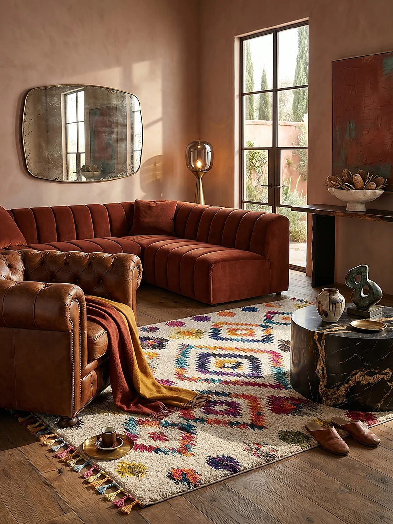 Hochflor-Teppich Berber-Farbakzente · 100 % Polypropylen · 20 mm