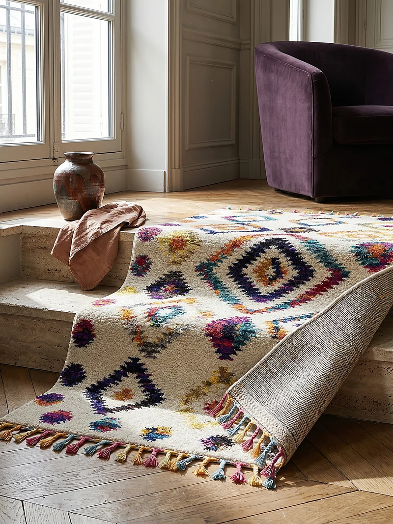 Hochflor-Teppich Berber-Farbakzente · 100 % Polypropylen · 20 mm