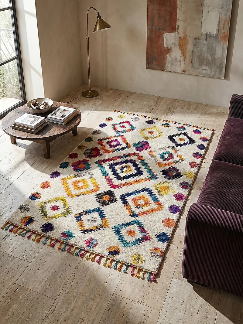 Hochflor-Teppich Berber-Farbakzente · 100 % Polypropylen · 20 mm