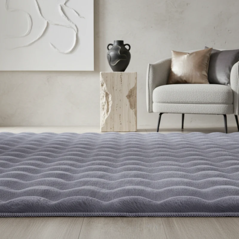 Hochflor-Teppich Einfarbig – Waschbar & Weich | Maschinenwaschbar bei 30°C