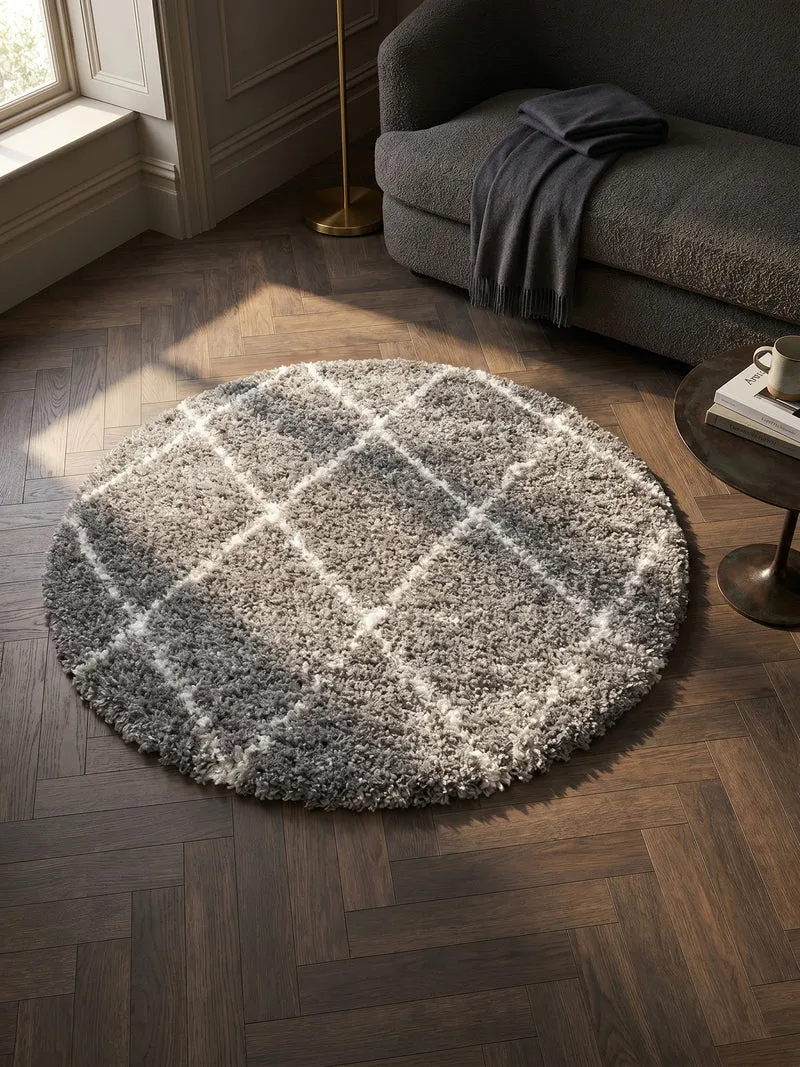 Shaggy Hochflor-Teppich Geometrisch – Waschbar & Flauschig | 3,00 cm Florhöhe für Barfußkomfort