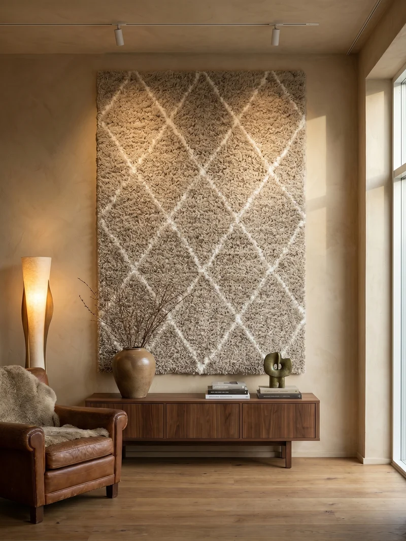 Shaggy Hochflor-Teppich Geometrisch – Waschbar & Flauschig | 3,00 cm Florhöhe für Barfußkomfort