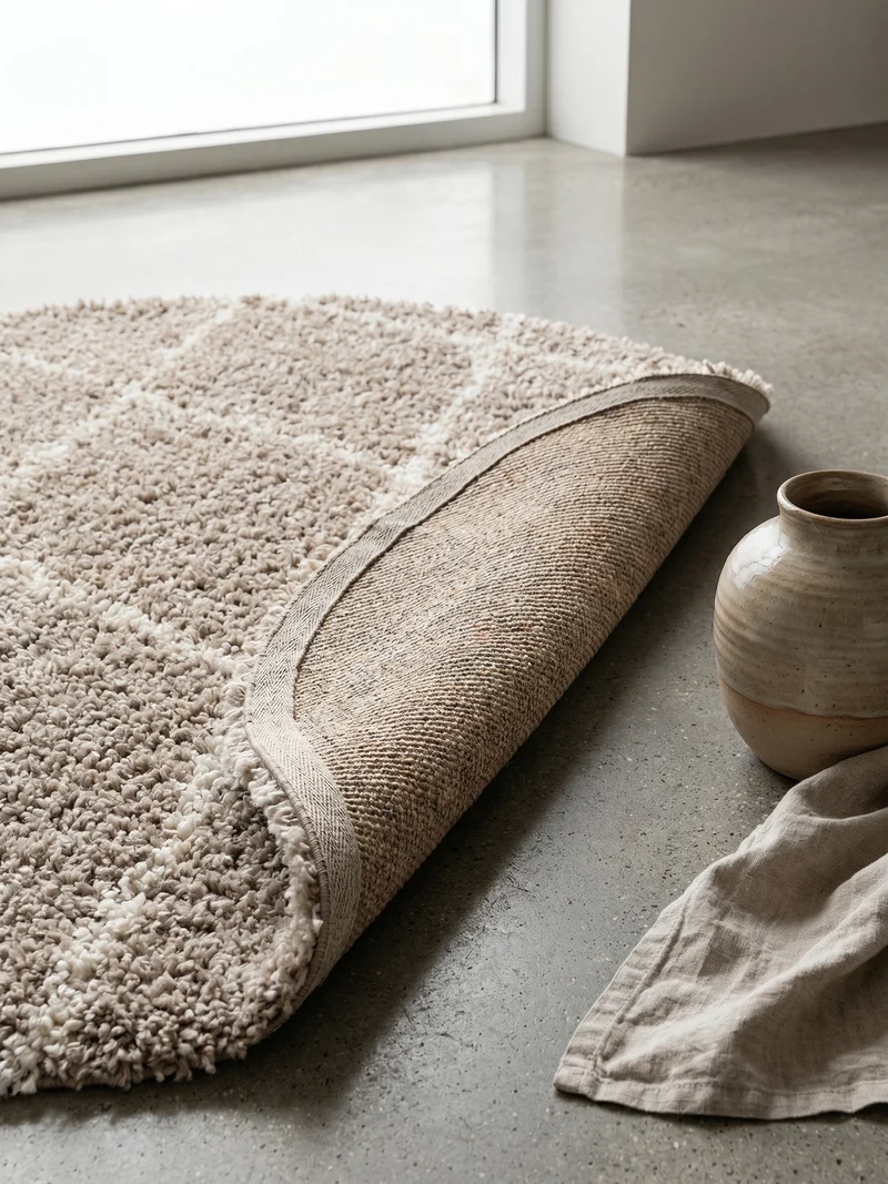 Shaggy Hochflor-Teppich Geometrisch – Waschbar & Flauschig | 3,00 cm Florhöhe für Barfußkomfort