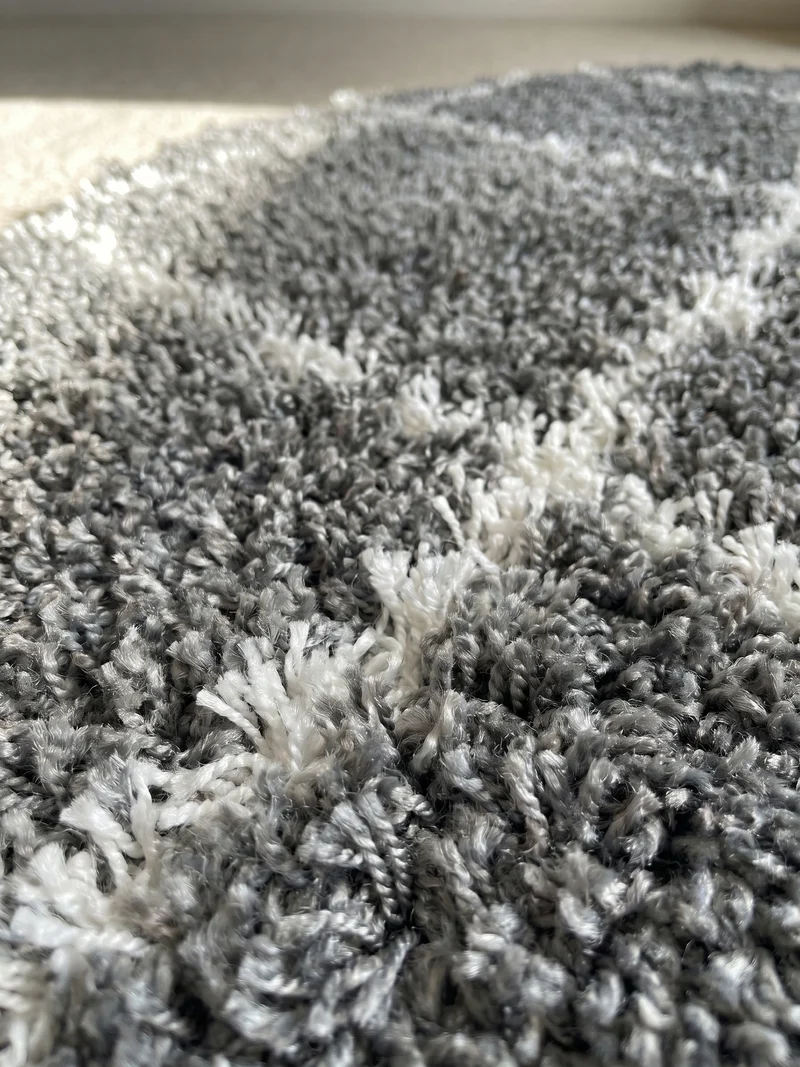 Shaggy Hochflor-Teppich Geometrisch – Waschbar & Flauschig | 3,00 cm Florhöhe für Barfußkomfort