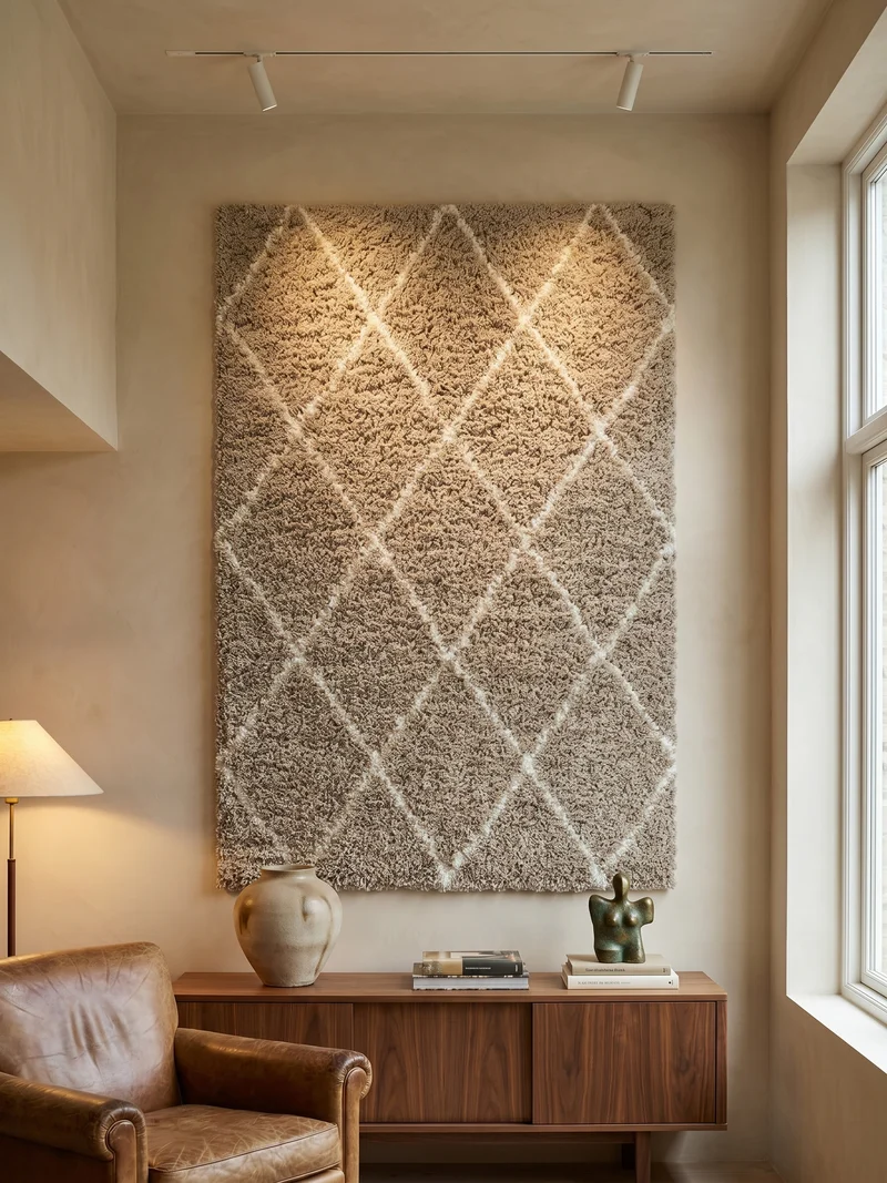 Shaggy Hochflor-Teppich Geometrisch – Waschbar & Flauschig | 3,00 cm Florhöhe für Barfußkomfort