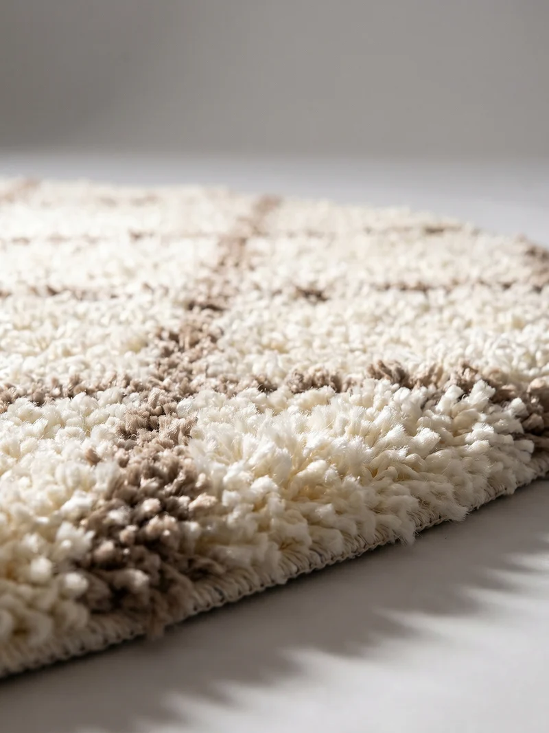 Shaggy Hochflor-Teppich Geometrisch – Waschbar & Flauschig | 3,00 cm Florhöhe für Barfußkomfort