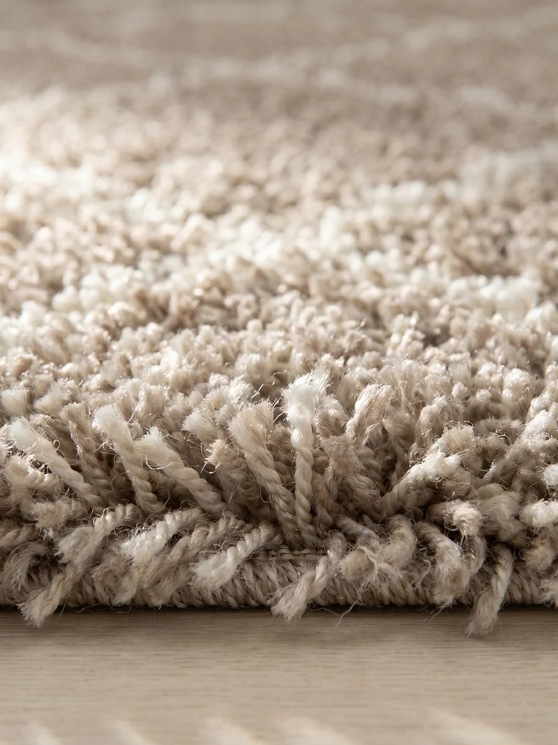 Shaggy Hochflor-Teppich Geometrisch – Waschbar & Flauschig | 3,00 cm Florhöhe für Barfußkomfort
