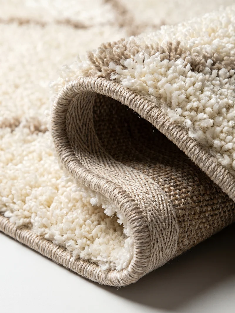 Shaggy Hochflor-Teppich Geometrisch – Waschbar & Flauschig | 3,00 cm Florhöhe für Barfußkomfort