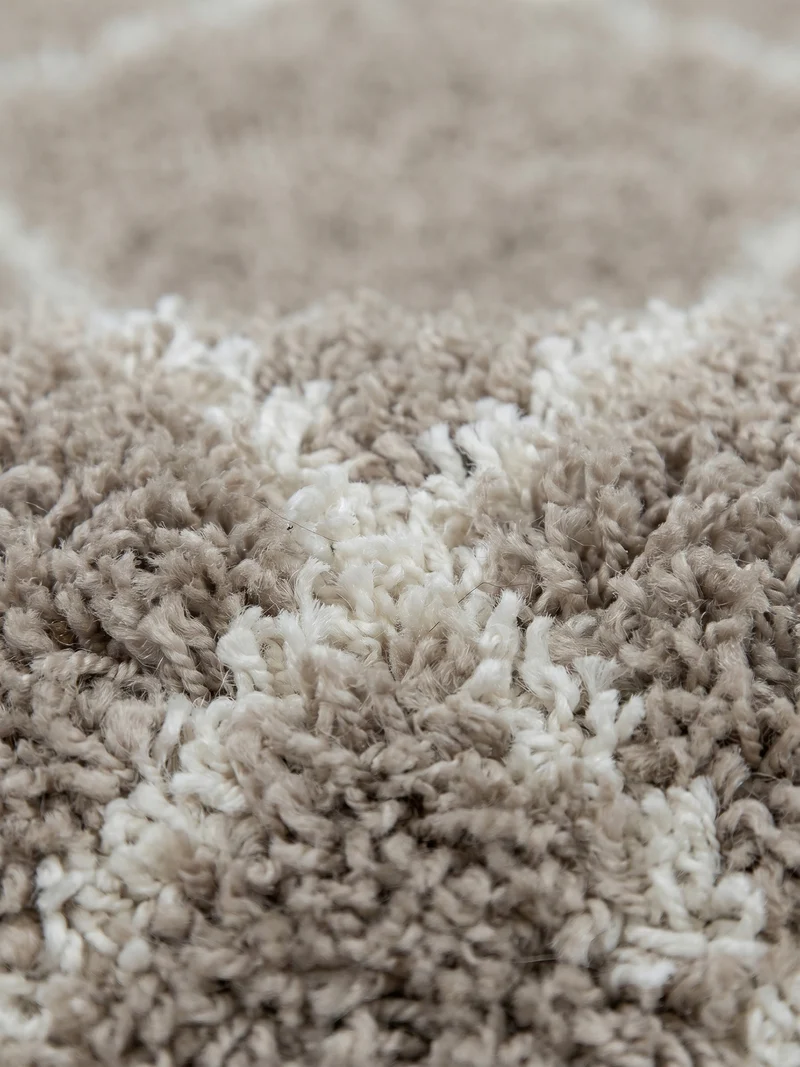 Shaggy Hochflor-Teppich Geometrisch – Waschbar & Flauschig | 3,00 cm Florhöhe für Barfußkomfort