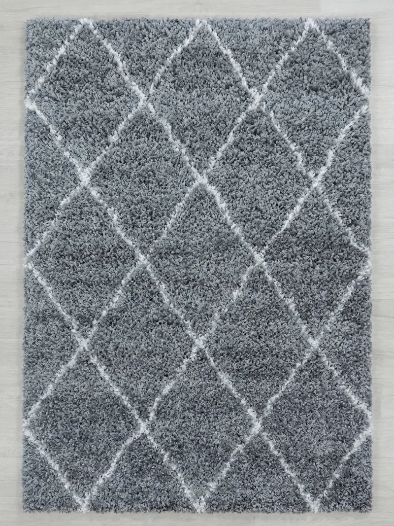 Shaggy Hochflor-Teppich Geometrisch – Waschbar & Flauschig | 3,00 cm Florhöhe für Barfußkomfort