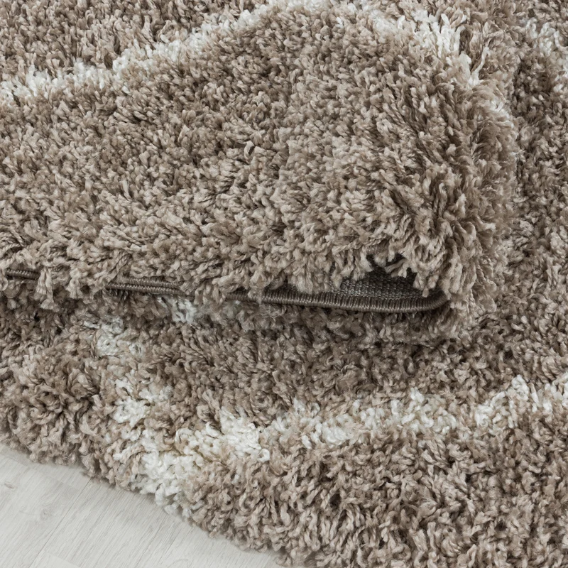 Shaggy Hochflor-Teppich Geometrisch – Waschbar & Flauschig | 3,00 cm Florhöhe für Barfußkomfort