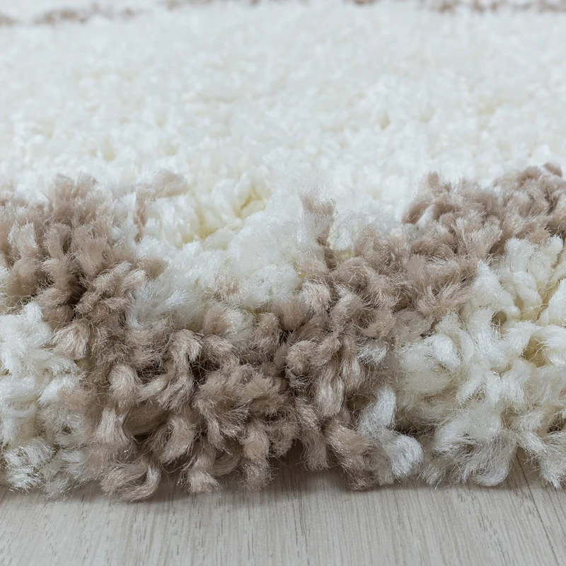 Shaggy Hochflor-Teppich Geometrisch – Waschbar & Flauschig | 3,00 cm Florhöhe für Barfußkomfort