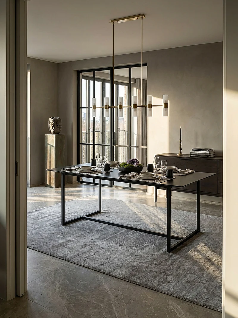 Esstisch Glas Keramik Marmoroptik Designer 180x90