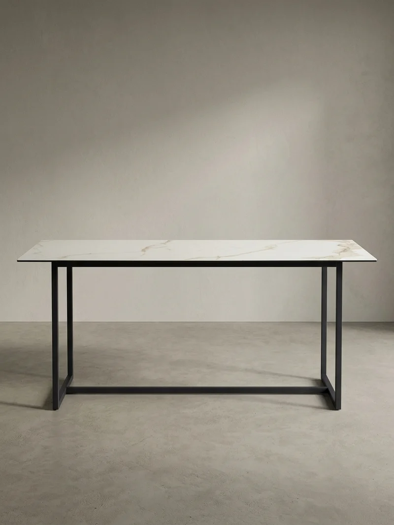 Esstisch Glas Keramik Marmoroptik Designer 180x90