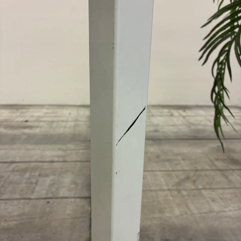 PLANMÖBEL Manuell höhenverstellbarer Schreibtisch Weiß 180x78cm Bürotisch Gebraucht