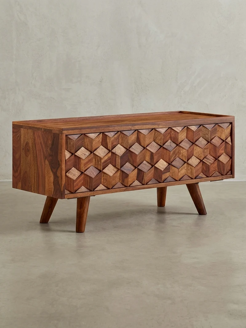Lowboard Massivholz Landhausstil Modell Oasis für Fernseher bis 50 Zoll mit Kabeldurchlass