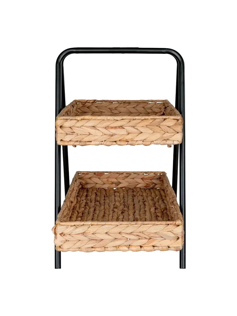 Alfaro Tablett Wasserhyazinthe/Metall, natur/schwarz