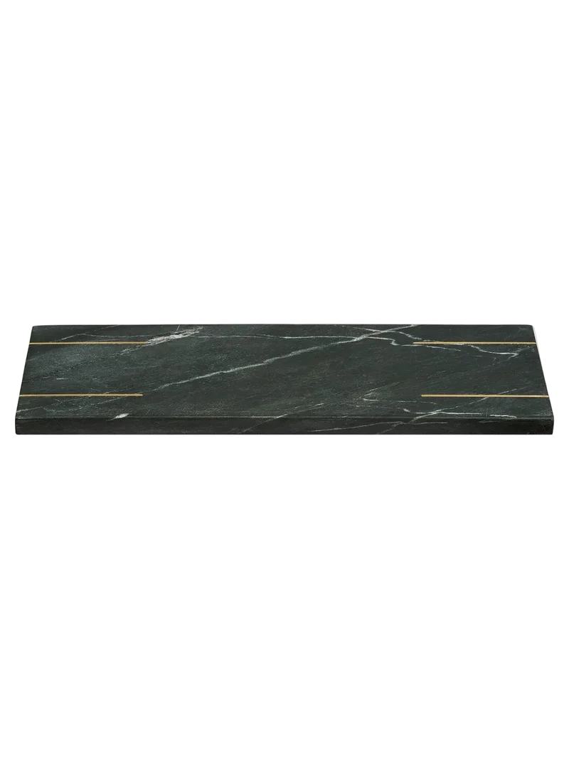 Diu Tablett Marmor, schwarz/Messing