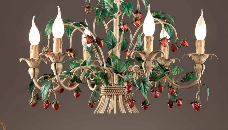 Casa Padrino Barock Kronleuchter Ø 65 x H. 50 cm 6-flammig - Handgefertigte Leuchte aus Italien - Barock Leuchten