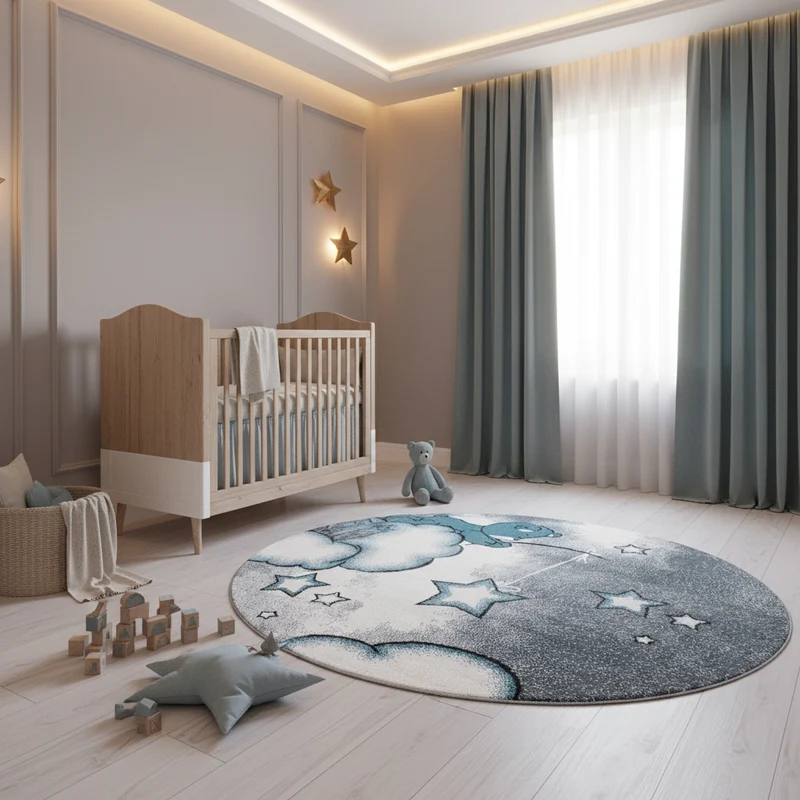 Kinderteppich Bären-Motiv – Waschbar & Strapazierfähig für Kinderzimmer