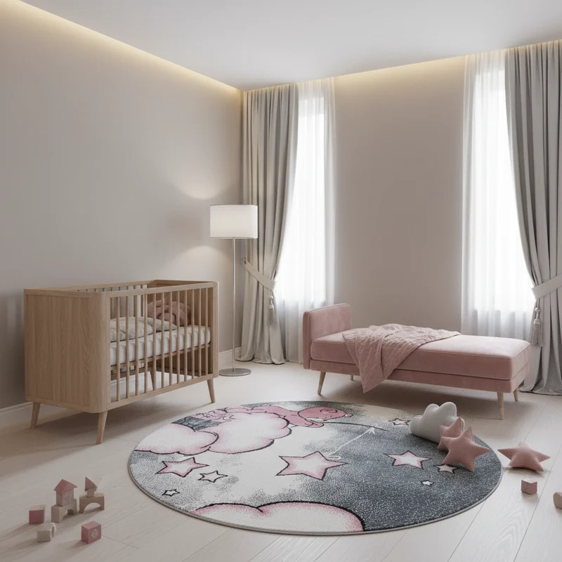 Kinderteppich Bären-Motiv – Waschbar & Strapazierfähig für Kinderzimmer