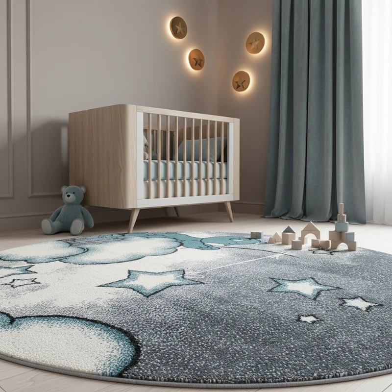 Kinderteppich Bären-Motiv – Waschbar & Strapazierfähig für Kinderzimmer