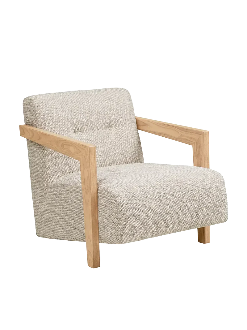 Caracas Loungesessel mit Armlehne Eiche, beige