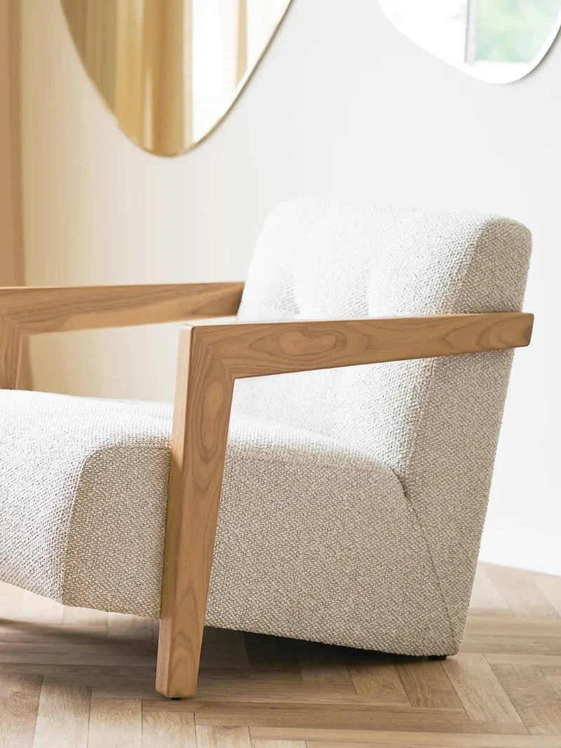 Caracas Loungesessel mit Armlehne Eiche, beige