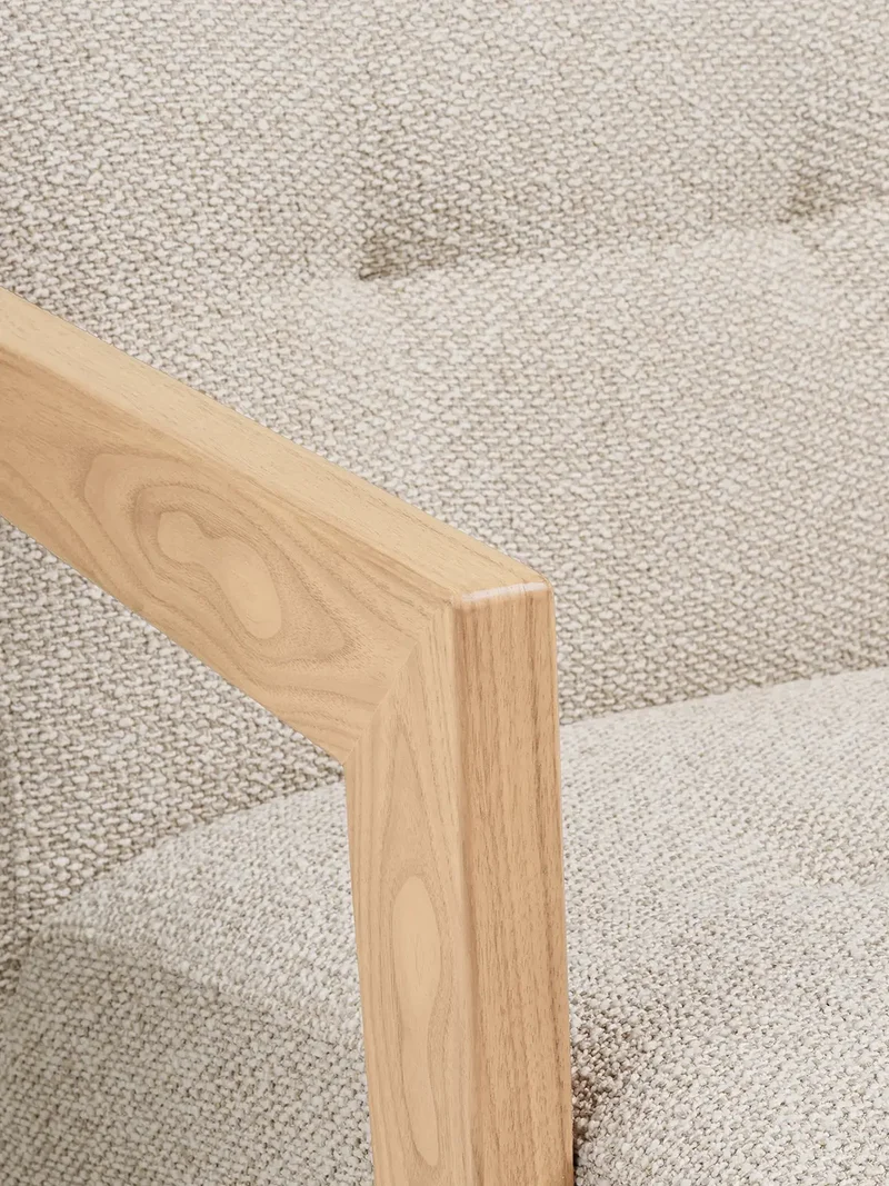 Caracas Loungesessel mit Armlehne Eiche, beige