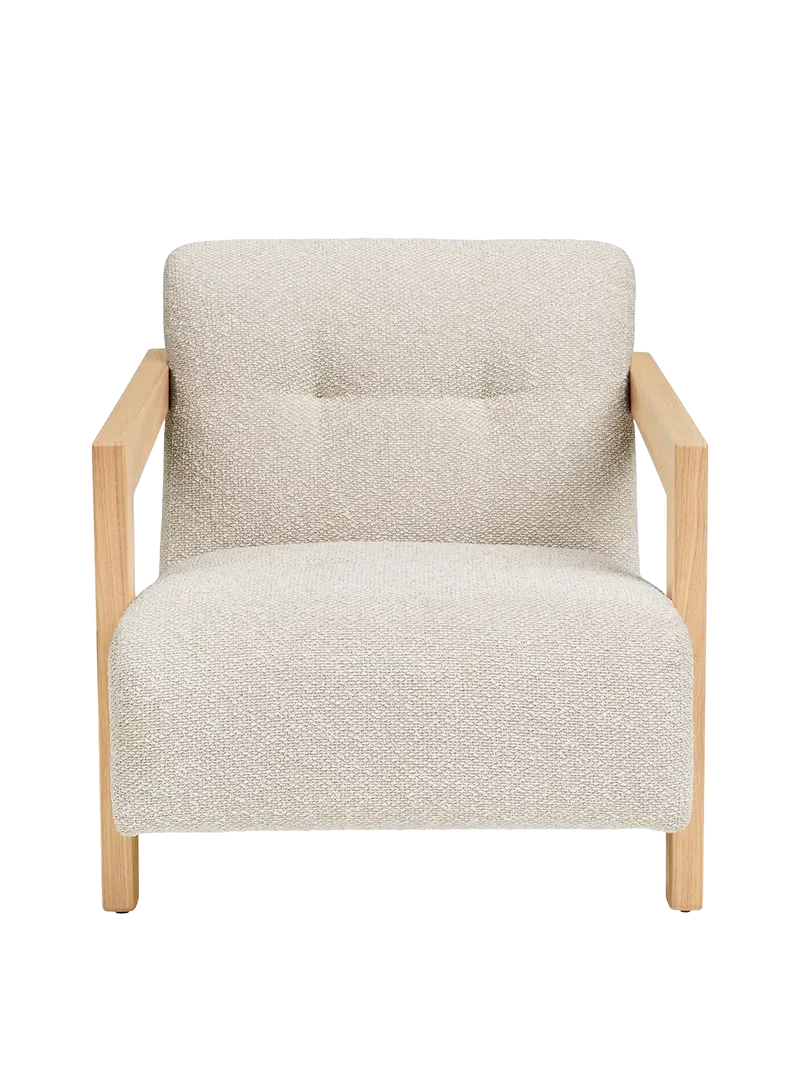 Caracas Loungesessel mit Armlehne Eiche, beige