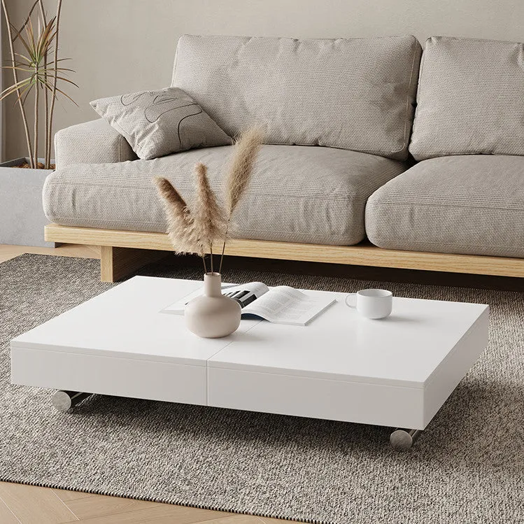 Verwandelbarer 2-in-1-Ess- und Couchtisch mit Auf- und Ab-Mechanismus