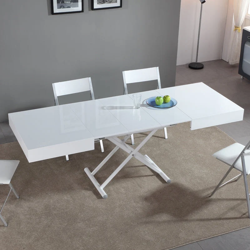 Verwandelbarer 2-in-1-Ess- und Couchtisch mit Auf- und Ab-Mechanismus