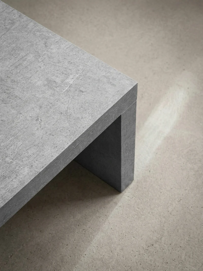 Couchtisch in Beton-Optik, zeitloses Design, rechteckig, schlicht