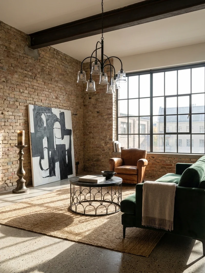 Couchtisch Rund in Schwarz aus Mango Massivholz mit Metallgestell, 60x60x36cm, Industrial Design