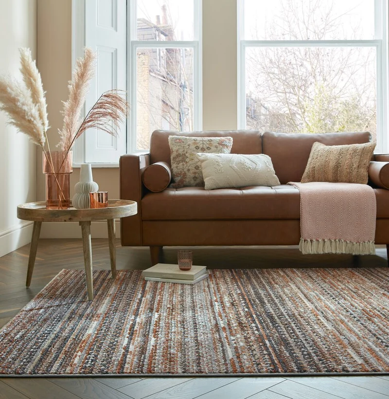 Teppich Streifen-Design, strapazierfähig